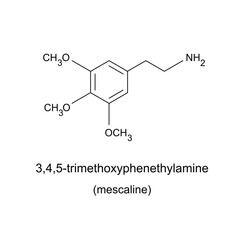Formula of chemical structure of Amphetamine .Vector EPS 10.