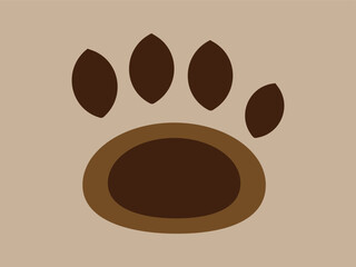 Simple Animal Paw Illustration Vector