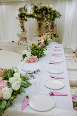 Table setting for wedding or event.