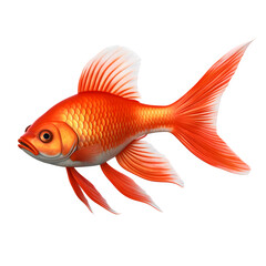 Goldfish isolated with no background 