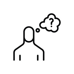 Fototapeta premium Black line icon for thinks 