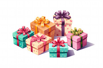 Obraz premium birthday party balloons, colourful balloons background and birthday cake with candles 