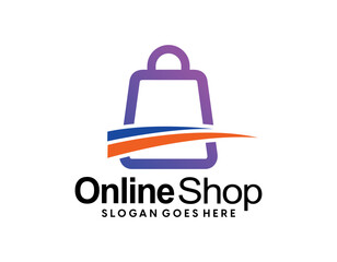 Online Shop Logo Template. Ecommerce Logo Template.