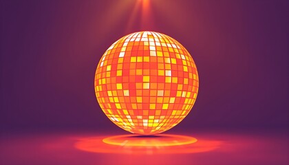 Fototapeta na wymiar disco ball on the stage, party,ball, glitter,disco,AI generated