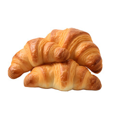 Croissant isolated on white png transparent background