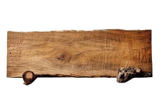 A piece of wood empty sign illustration ,Isolated PNG