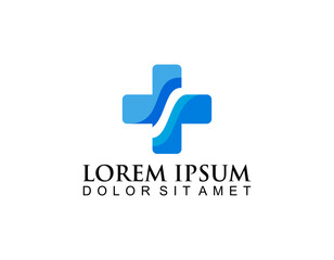 Fototapeta premium Medical Logo Health Icon isolated on White Background. Flat Vector Logo Design Template Element