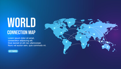 World Connected Social Networking Interconnection Concept