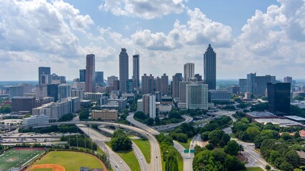 Naklejka na ściany i meble The downtown Atlanta, Georgia skyline
