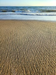 Warm Beach with Patterned Sand