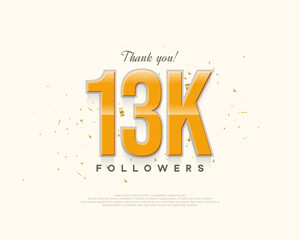 Simple design thank you 13k followers, with a light shiny design.