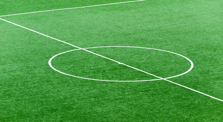 Top view centre circle soccer pitch © xy