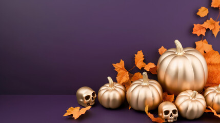 Naklejka na ściany i meble halloween with pumpkin background, background with pumpkin, halloween with copy space background