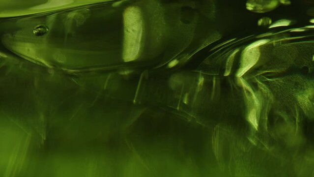 Macro shot of green aloe gel