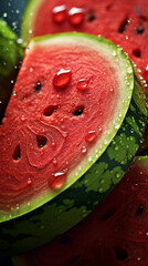 Freshly washed watermelon sliced up