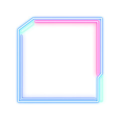 Abstract futuristic HUD frame light neon