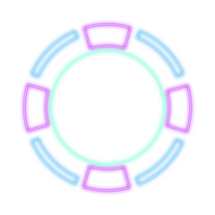 Fototapeta premium Abstract futuristic HUD frame light neon