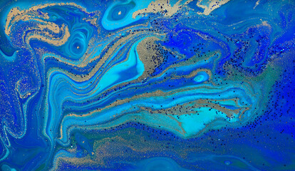 Fototapeta na wymiar Blue Turquoise Pattern Artwork Imitation