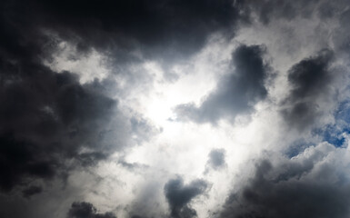 Dark clouds before a thunder storm