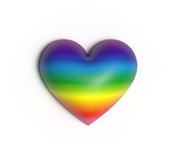 lgbtq colorful heart shape with rainbow 