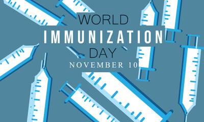World Immunization day. background, banner, card, poster, template. Vector illustration.