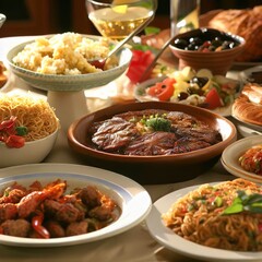 Greek cuisine dishes