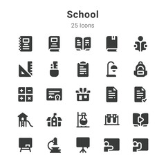 25 icons collections on School and related topics
