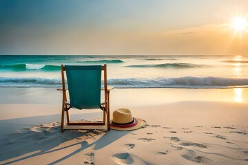 beach chair on the beach