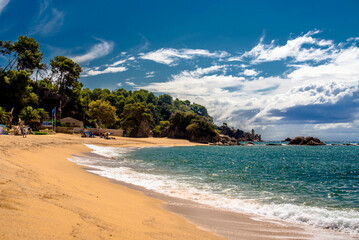 the beach St.Cristina in Lloret de Mar, Spain
