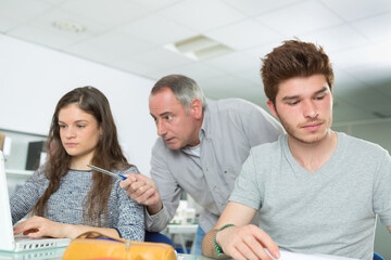 portrait of students at lesson