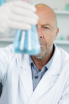 male researcher carrying out scientific research in a lab
