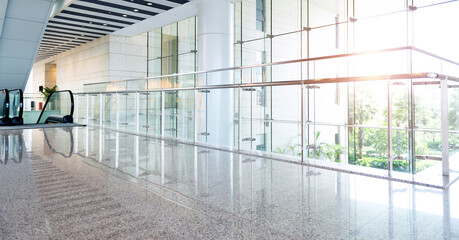 Empty corridor in modern office building