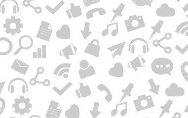 social media and website seamless pattern background