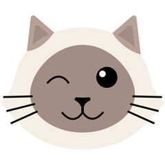 Cat Face Illustration