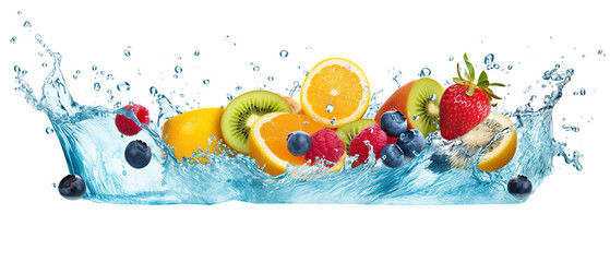 Fototapeta na wymiar fruits splash