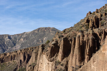 Fototapeta premium Exploring the beautiful Palca Canyon, a natural sight in the surroundings of La Paz, Bolivia - Traveling South America