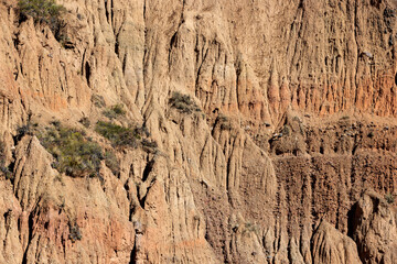 Exploring the beautiful Palca Canyon, a natural sight in the surroundings of La Paz, Bolivia - Traveling South America - close up