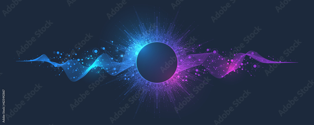 Aufkleber virtual global internet connection metaverse with a new experience in metaverse virtual reality tech