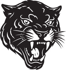 Panther Cougar Cat Animal Vector Graphic Silhouette Shape Clipart Digital Art Illustration