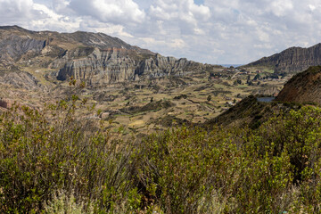 Valle de las Animas, landscape with special rock formations at the outskirts of La Paz in the Bolivian Andes - Traveling and exploring South America