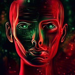 Deep learning artificial intelligence illustration Generative AI