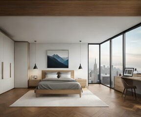 Obraz na płótnie Canvas modern living room interior generated by AI tool