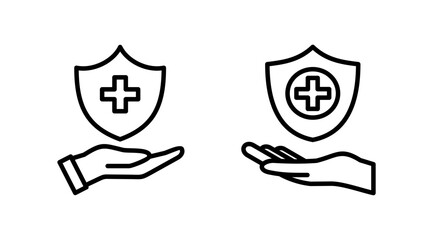 Health insurance icon vector. medical insurance icon