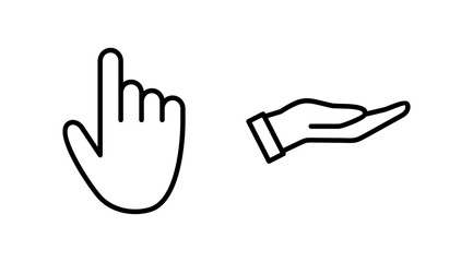 Obraz premium Hand icon vector. hand symbols. palm