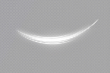 
Glowing white lines. Speed ​​line effect, swirl. Light trail wave. Background.