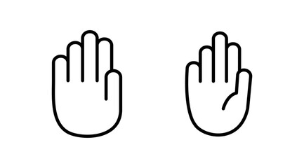 Obraz premium Hand icon vector. hand symbols. palm