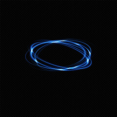 Naklejka premium Neon magic circle.Futuristic light circle for background.Light frame.Vector.Magic portal.