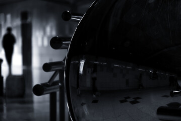 北海道　札幌の地下街にある近未来的なオブジェ