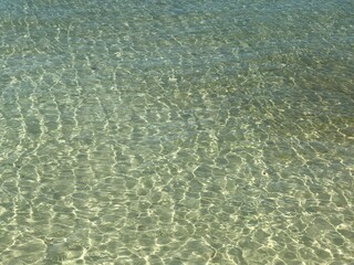 small waves reflected on the sand