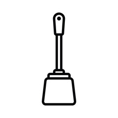 toilet brush icon vector design template in white background